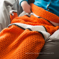 wholesale knitted sleeping bag blanket Soft Mermaid tail Blankets for kids